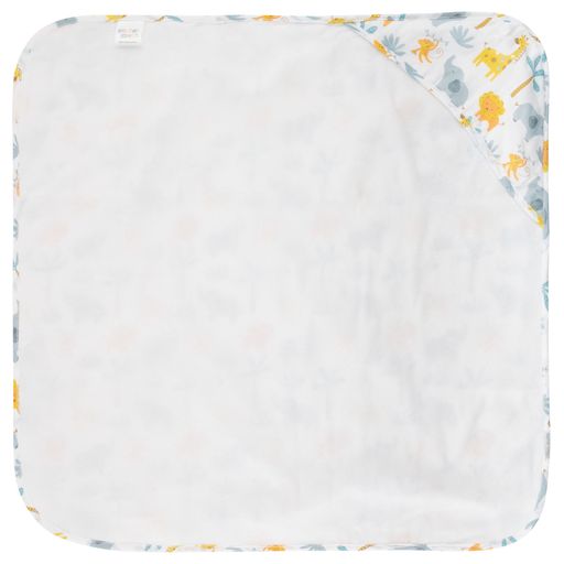 Muslin Hooded Towel With Washcloth Zoo