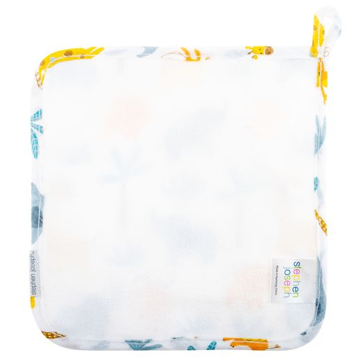 Muslin Hooded Towel With Washcloth Zoo