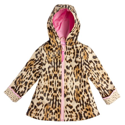 Leopard raincoat with on sale hood