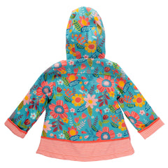 Raincoat Turquoise Floral