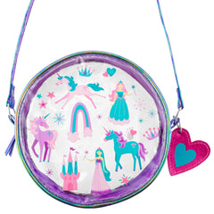 Clear Iridescent Cross Body Purse Princess