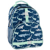 Image of All Over Print Backpack Navy Shark