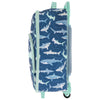 Image of All Over Print Luggage Navy Shark