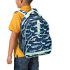 Image of All Over Print Backpack Navy Shark