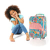 Image of All Over Print Luggage Turquoise Blue