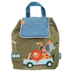 Quilted Backpack Boy Zoo