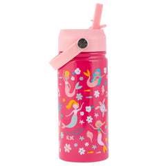 Insulated Stainless Steel Bottle with Handle Pink Mermaid